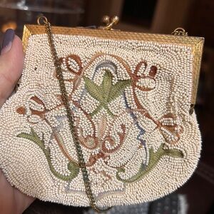 Vintage Beaded and Embroidered Made in France Bag